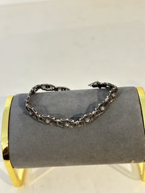 Vintage sterling silver filigree Bracelet 7"