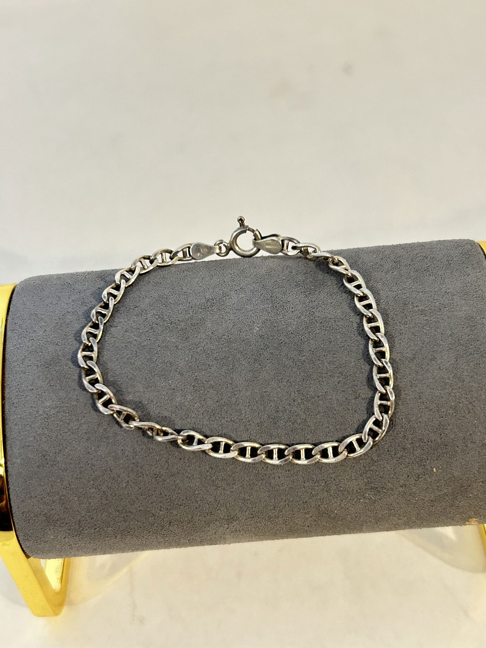Vintage sterling silver link Bracelet 7" (1 of 4)