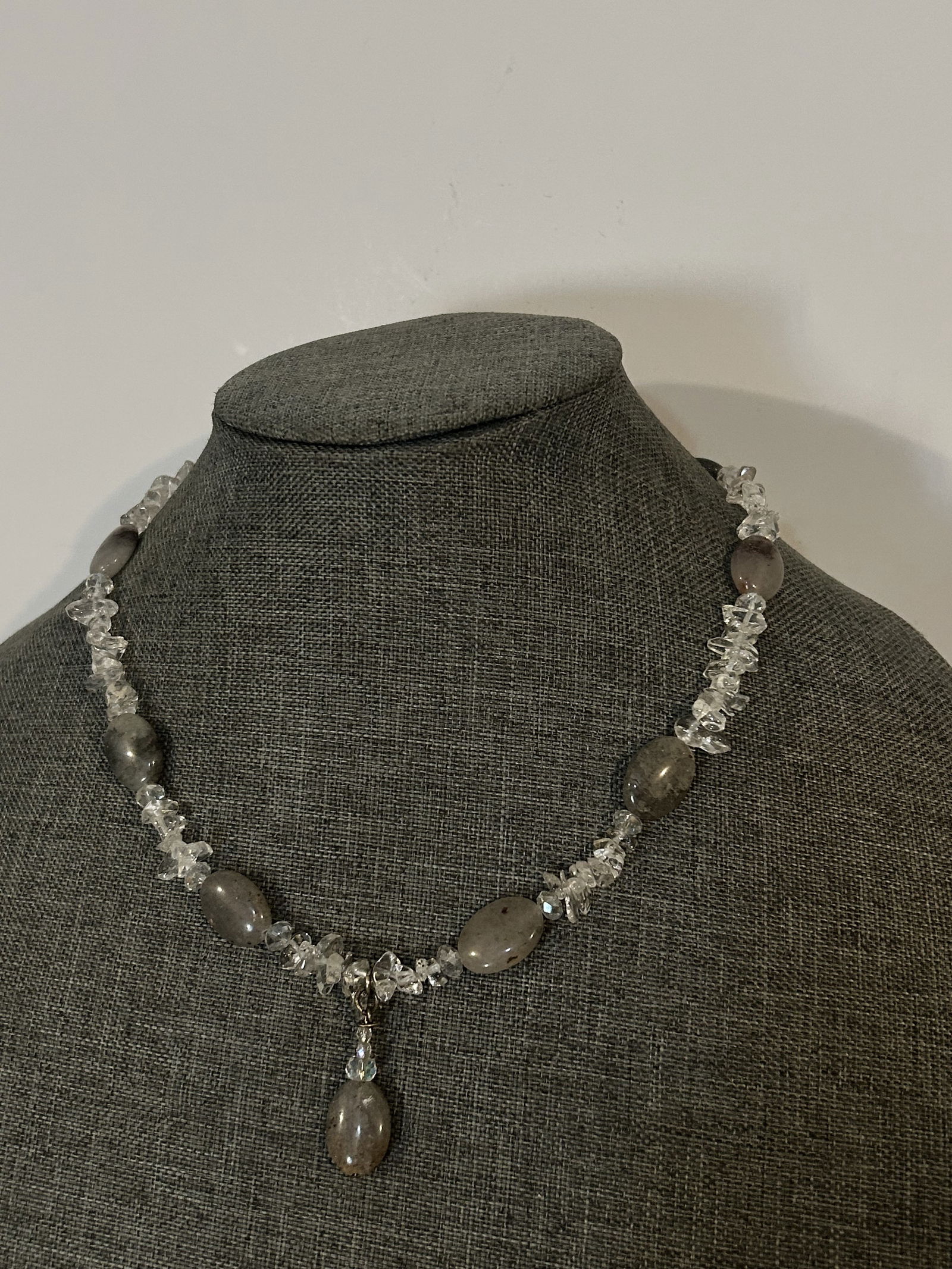 Vintage Beaded crystal gem stone Necklace (1 of 4)