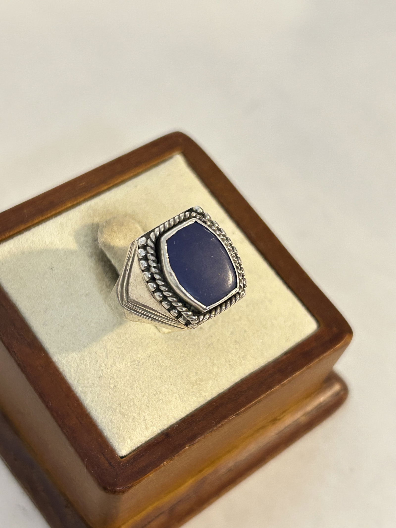 Vintage sterling silver Lapis Blue Ring sz 7 (1 of 5)