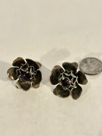 Vintage Sterling Silver Jolle Earrings
