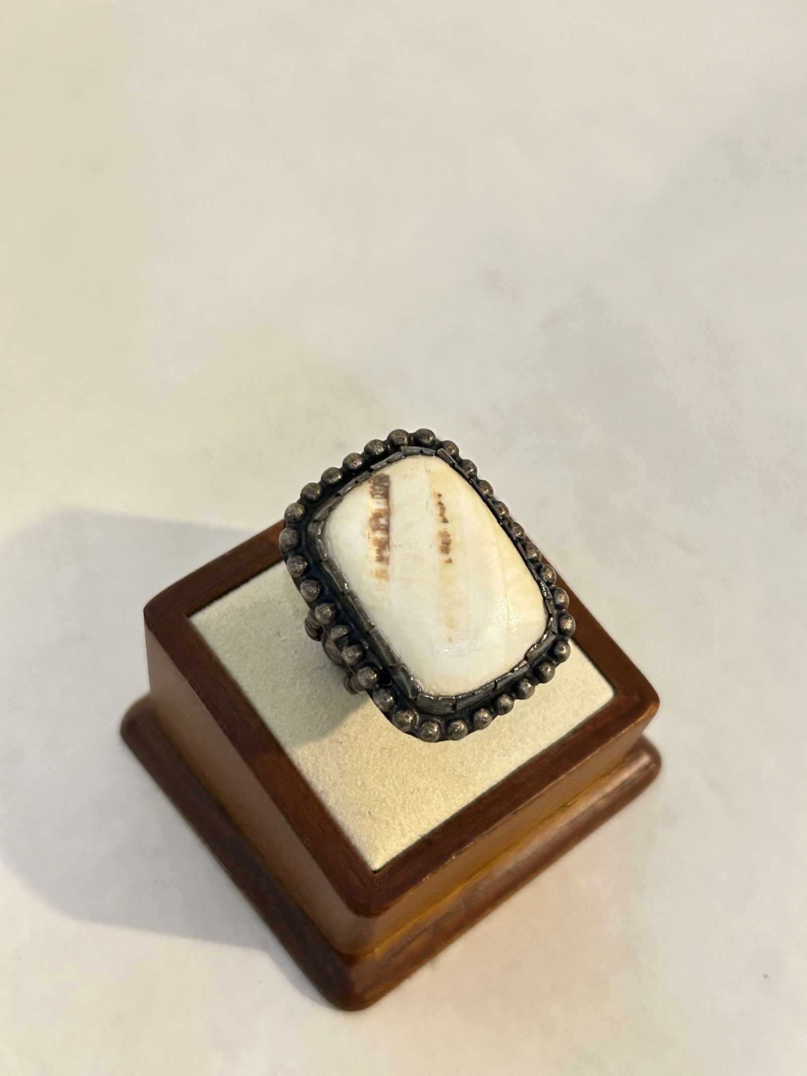 Vintage sterling silver large gem stone Ring sz 8 (1 of 5)