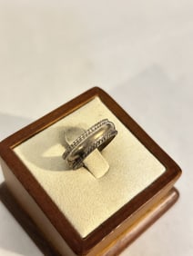 Vintage Mexico Sterling Silver modernist band Ring sz 7