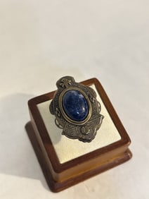 Vintage JAN MICHAELS San Francisco Adjustable Large Stone Signed Ring