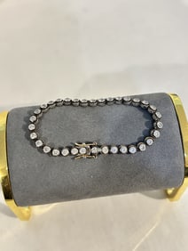 Vintage Sterling Silver FAS Bracelet sz 7"