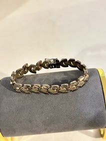 Vintage Sterling Silver Italy Bracelet sz 7"