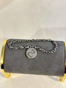 jane seymour open heart Sterling Silver Bracelet sz 7"