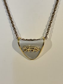 Vintage Cat pendant Necklace 23"