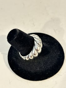 vintage carolyn pollack sterling silver modernist ring sz 8
