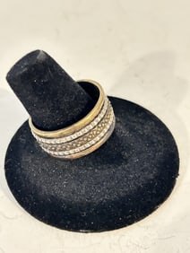 Vintage Sterling Silver india Ring sz 10