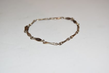 vintage Sterling Silver link Bracelet 8"
