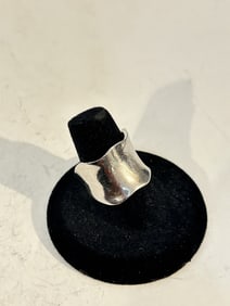 CHAPAL ZENRAY 925 Sterling Silver Vintage Modernist Band Ring sz 8