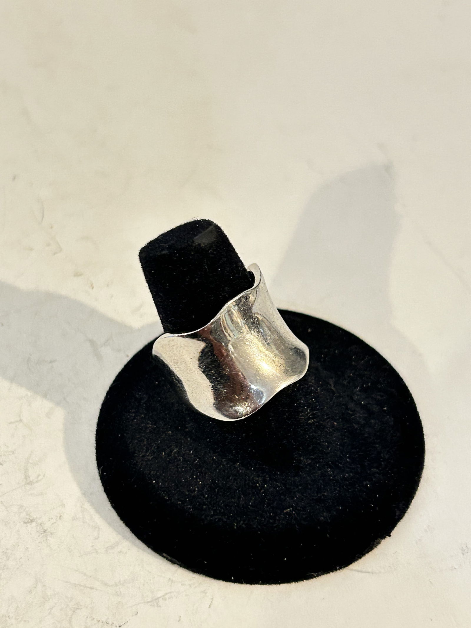 CHAPAL ZENRAY 925 Sterling Silver Vintage Modernist Band Ring sz 8 (1 of 5)