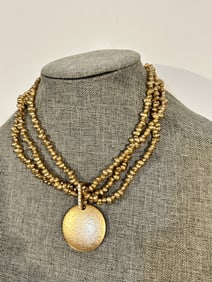Vintage Old Beaded Chicos Necklace 15"