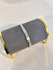 Vintage Sterling Silver XO Bracelet 7"