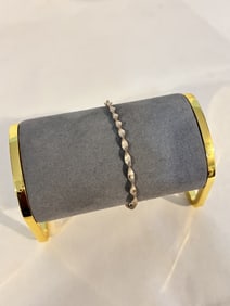 Vintage Sterling Silver twist Bracelet 8"