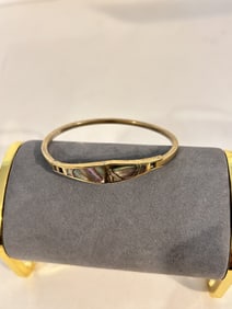 Vintage Alpaca Silver hinged Bracelet 7"