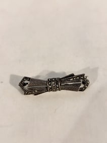 Vintage Sterling Silver marcasite Brooch