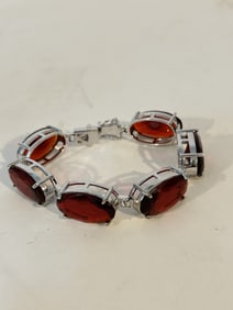 Suzanne Somers Purple Trillion CZ Bracelet 8 Inch