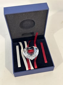 vintage swarovski heart pendant crystal necklace