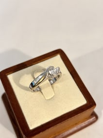 Sterling Silver Signed SETA CZ Ring sz 9