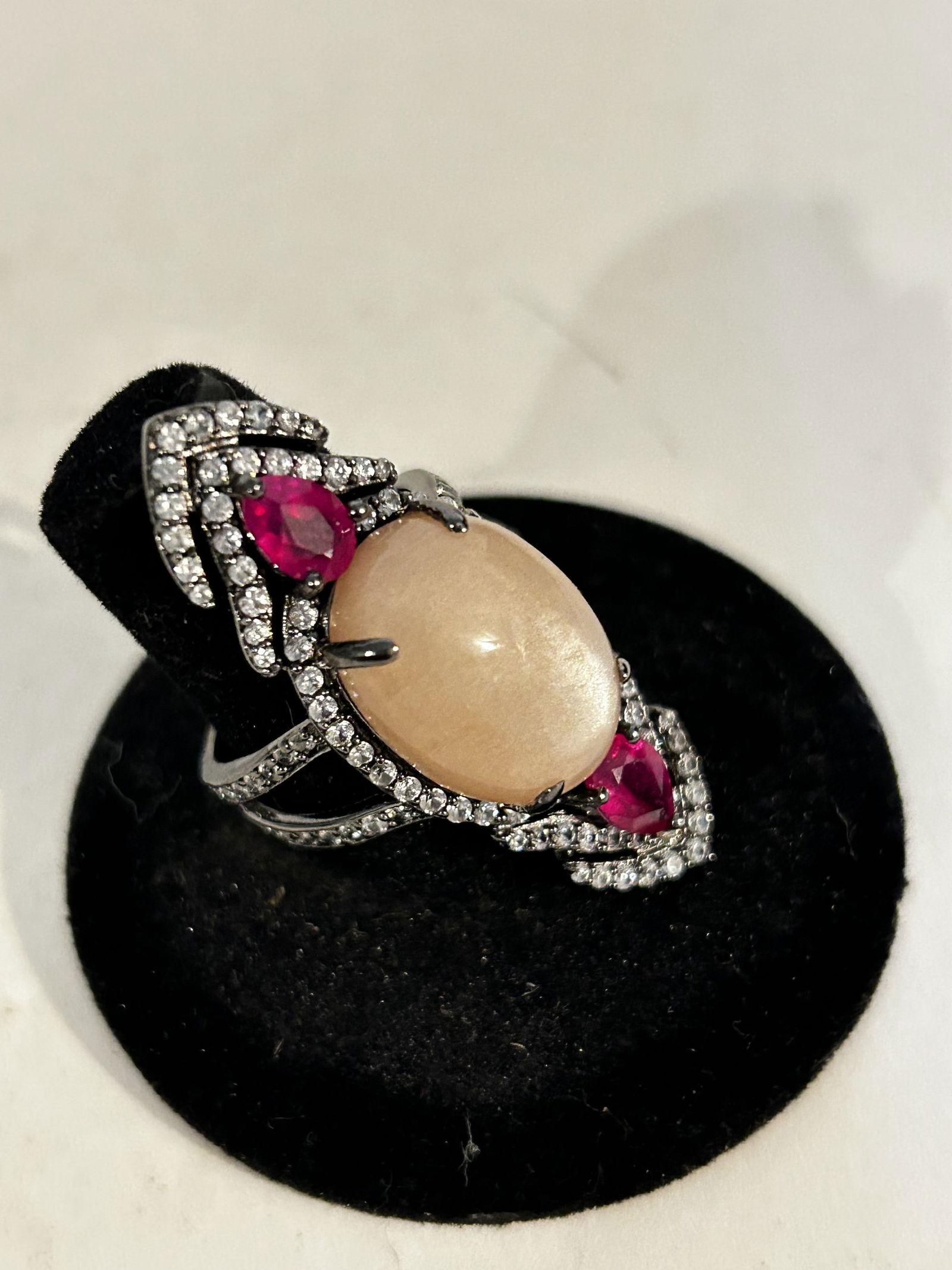 Vintage Carol Brodie MLD 925 sterling silver gemstone Ring sz 9 (1 of 4)