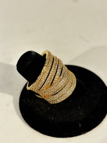 Vintage Sterling Silver milor italy Ring sz 9