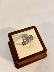 Vintage Sterling Silver Victorian Irish Claddagh Ring sz 8