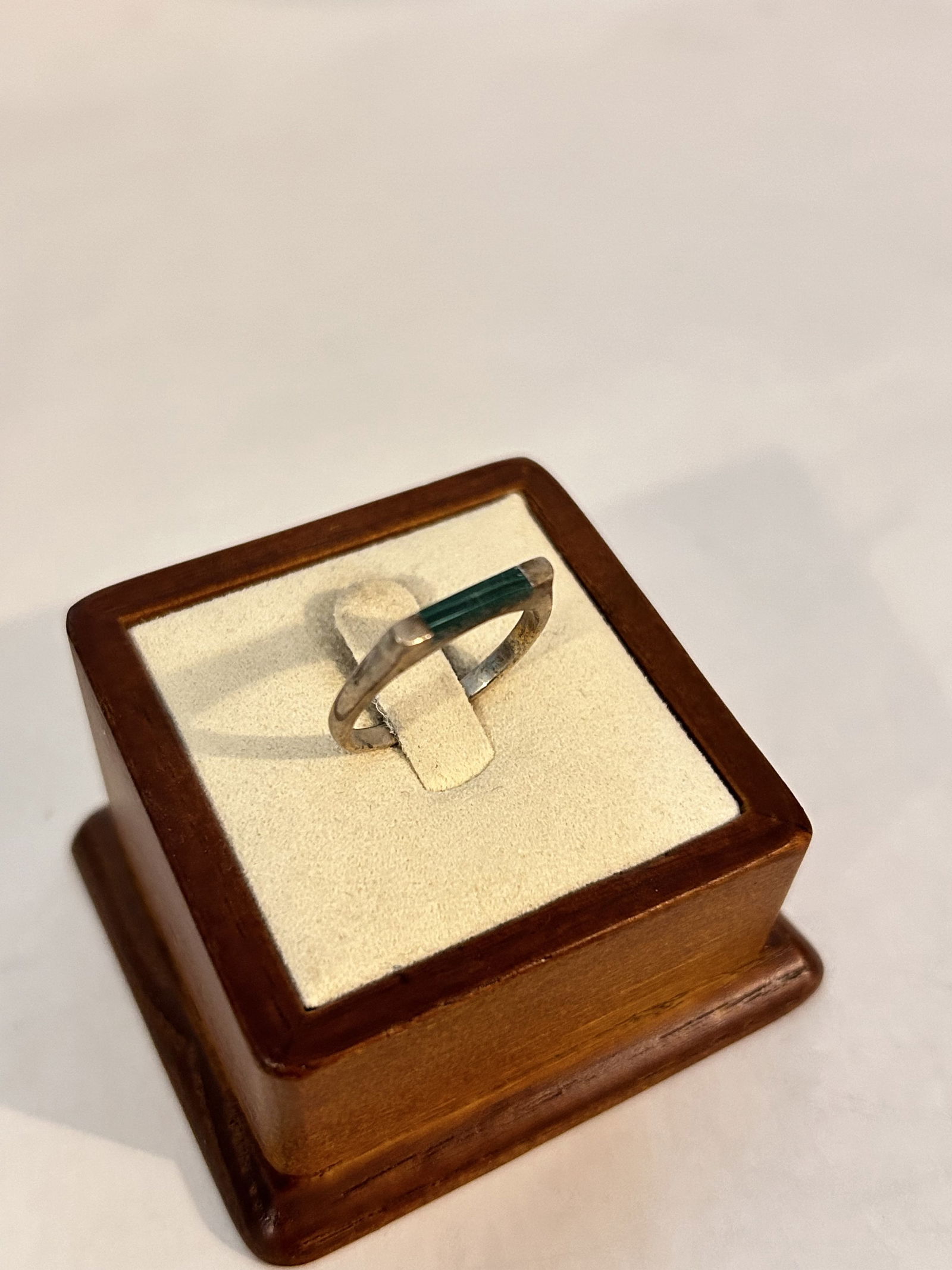 Vintage Sterling Silver thailand Malachite Ring sz 7 (1 of 6)