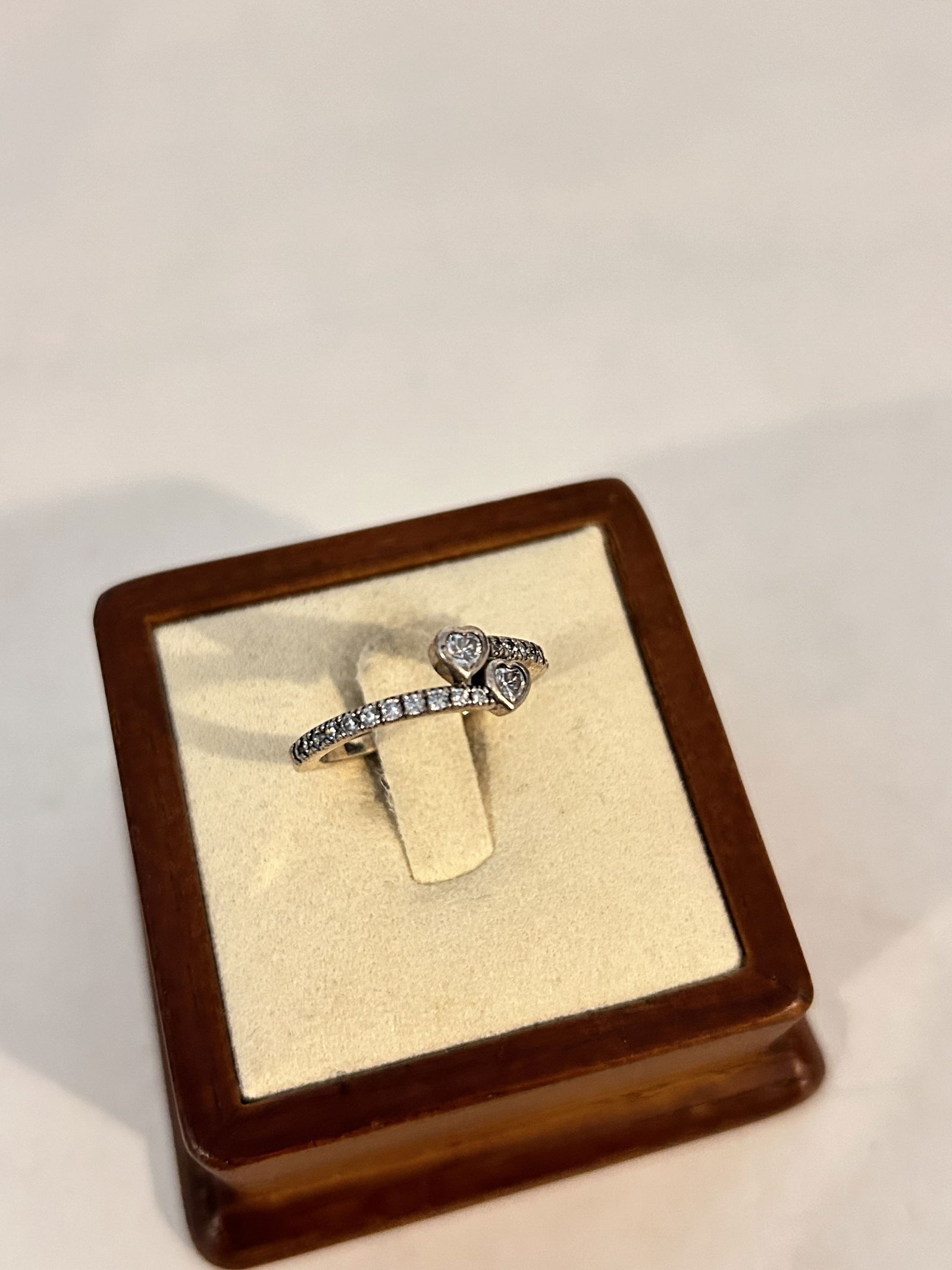 Pandora Infinite Sterling Silver Lab-grown Diamond Ring sz 7 (1 of 4)