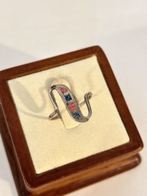 Vintage Sterling Silver mexico Ring sz 7