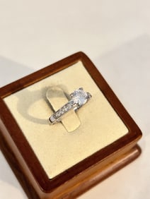 Vintage Sterling Silver tourmaline Ring sz 7