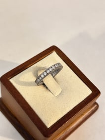 Vintage Sterling Silver Ring CZ sz 6