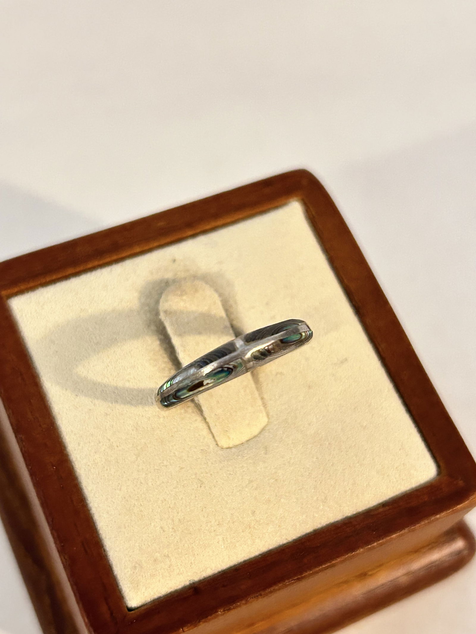 Vintage Sterling Silver Abalone Ring sz 7 (1 of 4)