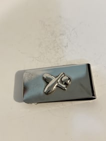 Vintage bowling ball & pins money clip