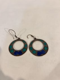 Vintage Sterling Silver mexico earrings broken hook