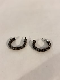 Vintage Sterling Silver marcasite earrings