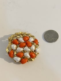 Vintage Signed Charel Brooch Baby Tooth Pearl Nice!!!!