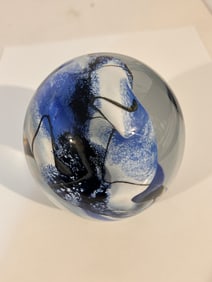 Stunning Vtg. Robert Eickholt Signed 1990 Abstract Blues