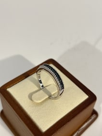 Vintage sterling Silver gemstone Ring sz 10