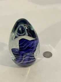 Vintage 1997 Glass Paper Weights 5"