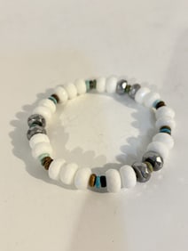 Vintage gem stone beaded stretch Bracelet