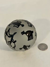 Vintage Glass Paper Weights zuni 3"