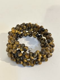Vintage beaded tigers eye stretch Bracelet