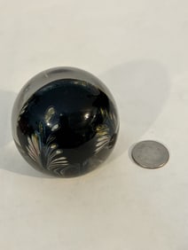 Vintage 1981 Glass Paper Weight 2 5/8"