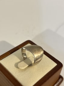 Vintage sterling Silver Modernist Ring sz 7