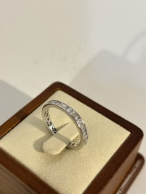 Vintage sterling Silver CZ Ring sz 8