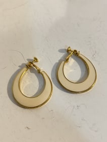 vintage goldette enamel earrings