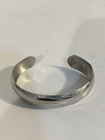 Vintage Beau Sterling Silver cuff Bracelet 6"