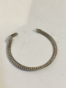 Vintage Sterling Silver 925 Italy Herringbone Bracelet 7"